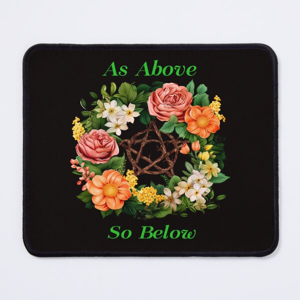 Item preview, Wicca As Above So Below Floral Pentacle designed and sold by Atteestude.