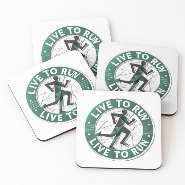 Item preview, Geometric Runner - 'Live to Run' Minimalist Design designed and sold by NiftyWrx.