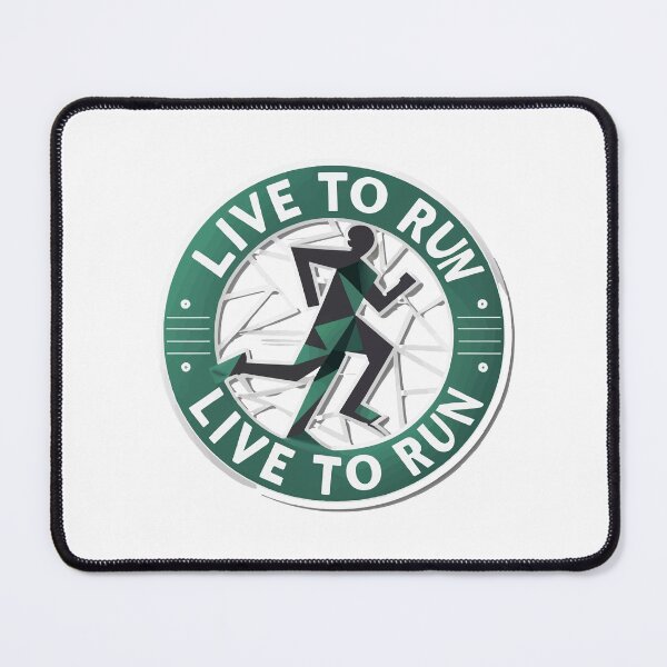 Item preview, Geometric Runner - 'Live to Run' Minimalist Design designed and sold by NiftyWrx.
