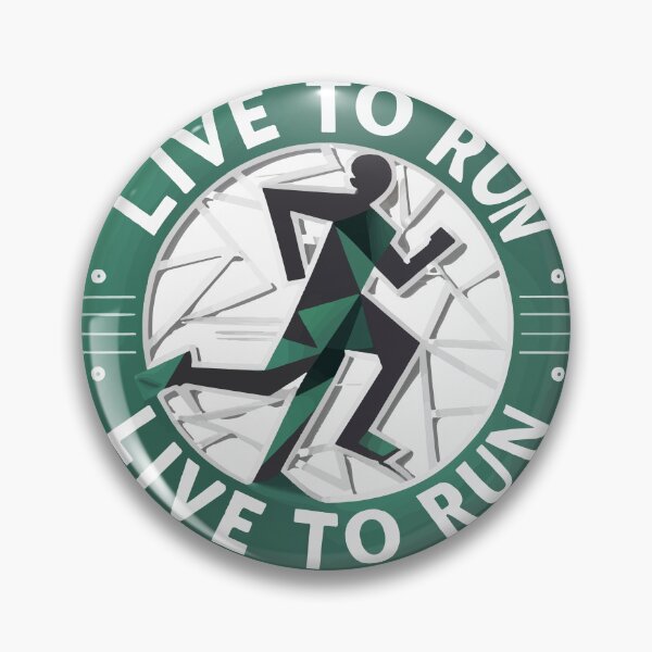 Item preview, Geometric Runner - 'Live to Run' Minimalist Design designed and sold by NiftyWrx.