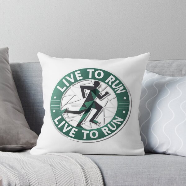 Item preview, Geometric Runner - 'Live to Run' Minimalist Design designed and sold by NiftyWrx.