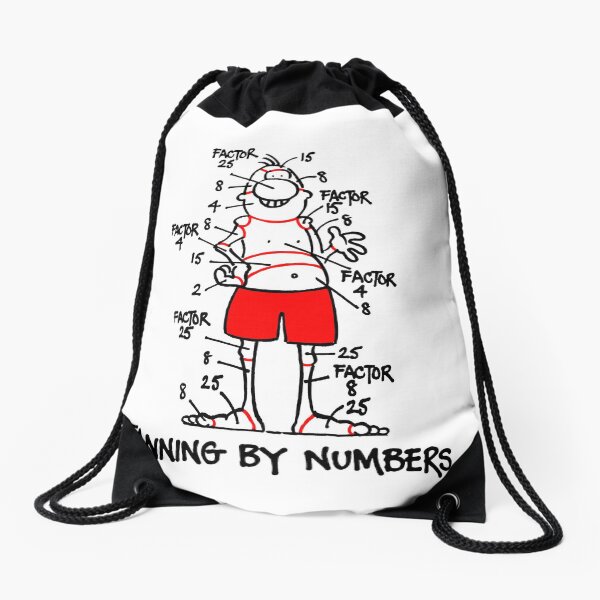 Tanning by Numbers Drawstring Bag