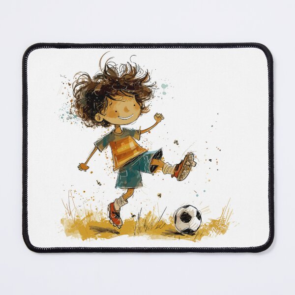 Item preview, Little Boy Playing Soccer designed and sold by Liededrom..