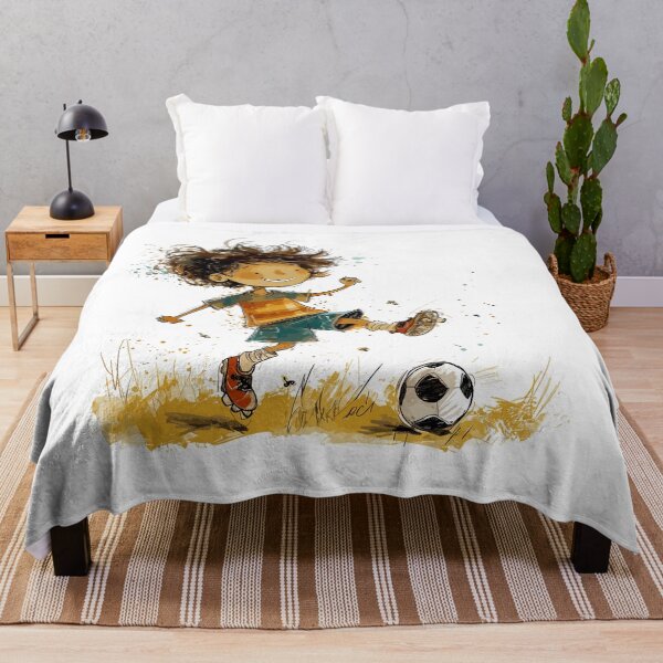 Item preview, Little Boy Playing Soccer designed and sold by Liededrom..