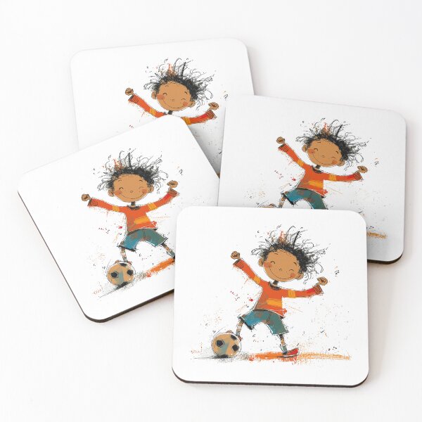 Item preview, Little Boy Playing Soccer designed and sold by Liededrom..