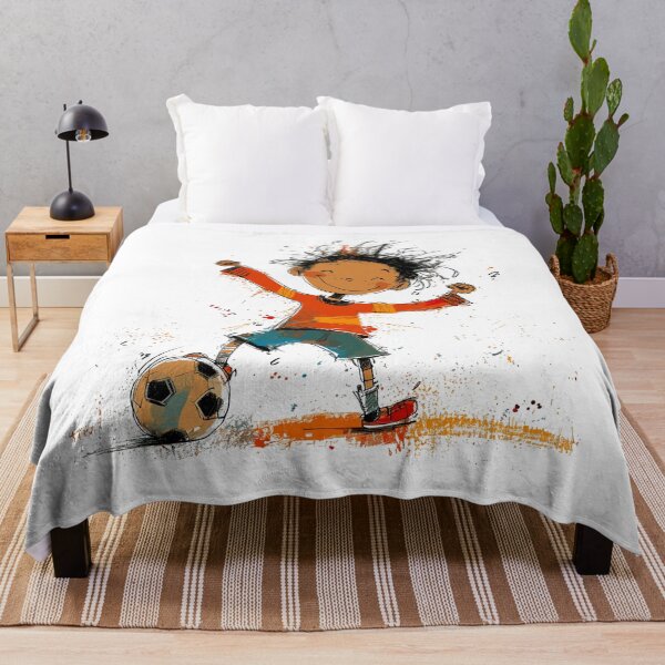 Item preview, Little Boy Playing Soccer designed and sold by Liededrom..