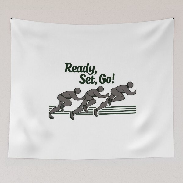 Item preview, Dynamic Sprinters 'Ready, Set, Go!' Illustration designed and sold by NiftyWrx.
