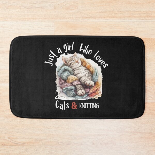 Item preview, Just A Girl Who Loves Cats And Knitting - Cute Tabby Kitten designed and sold by nat82.