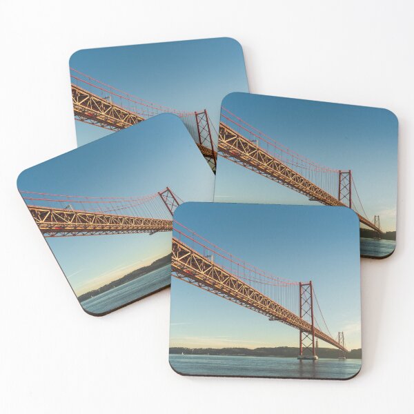 Item preview, red bridge over the Tejo River seen from the bank in Lisbon, Portugal designed and sold by jpferreiraphoto.
