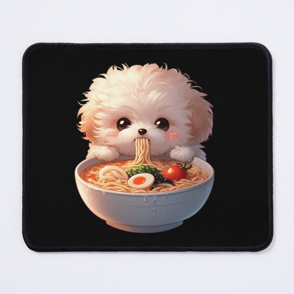 Item preview, Kawaii Puppy Eating Ramen 7 designed and sold by Totally4Ryo.
