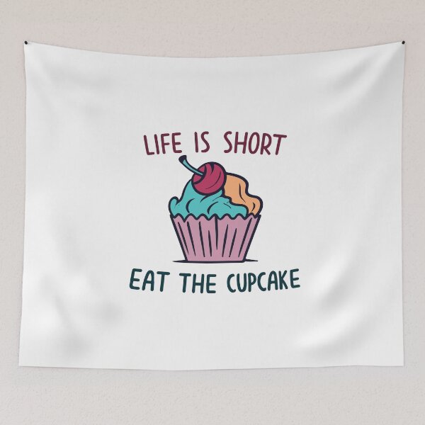 Item preview, Whimsical Cupcake with Cherry & Inspirational Quote designed and sold by NiftyWrx.