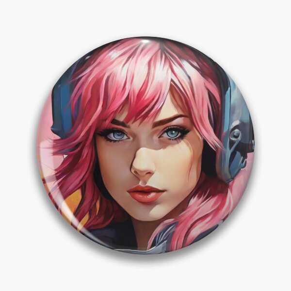 Item preview, Pink haired space chick designed and sold by auntpeg.