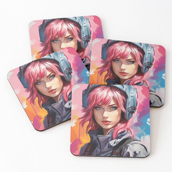 Item preview, Pink haired space chick designed and sold by auntpeg.