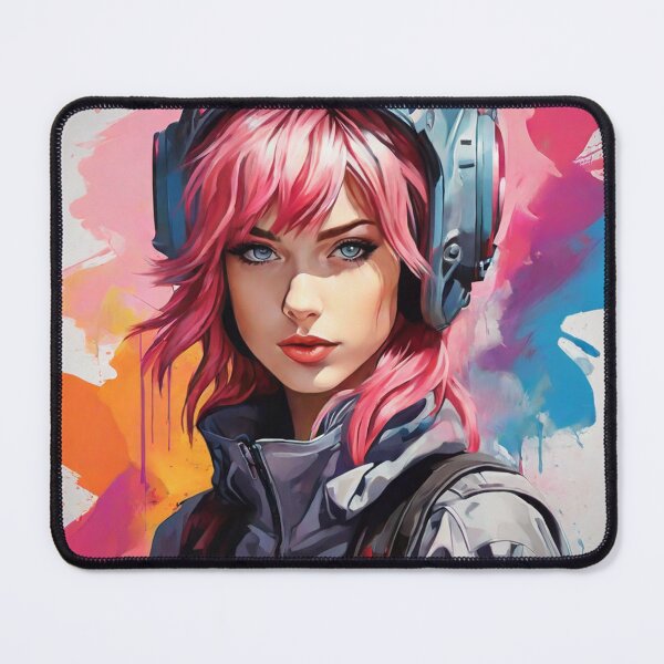 Item preview, Pink haired space chick designed and sold by auntpeg.