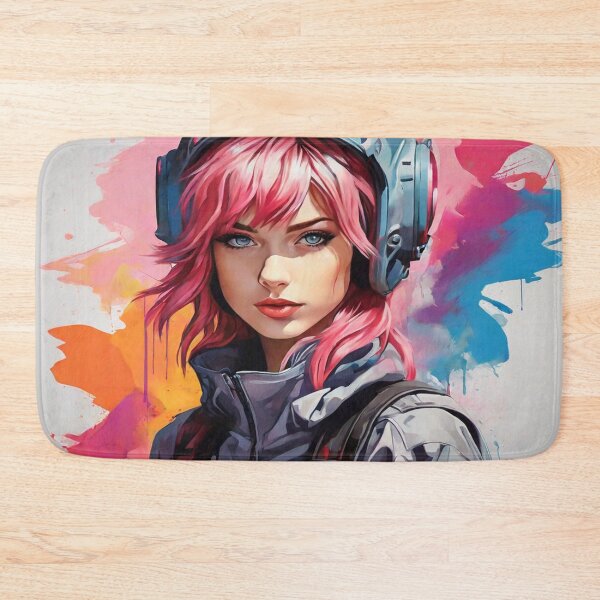 Item preview, Pink haired space chick designed and sold by auntpeg.