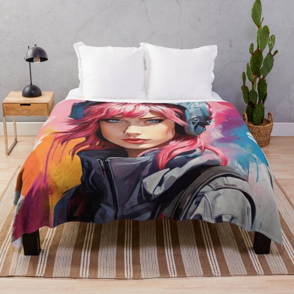 Item preview, Pink haired space chick designed and sold by auntpeg.