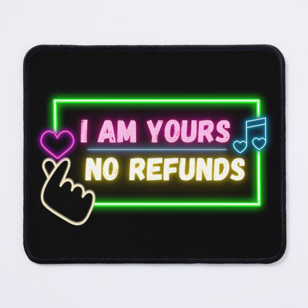 Item preview, I AM YOURS NO REFUNDS retro neon arcade sign designed and sold by PetNamedPeeve.