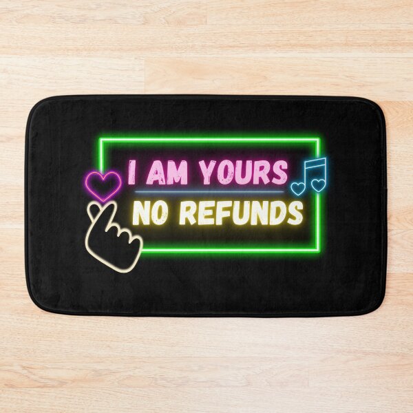 Item preview, I AM YOURS NO REFUNDS retro neon arcade sign designed and sold by PetNamedPeeve.