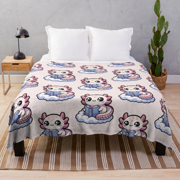 Item preview, Reading addiction. Adorable cute anime Kawaii Axolotl Reading a Book designed and sold by Unitepeople.