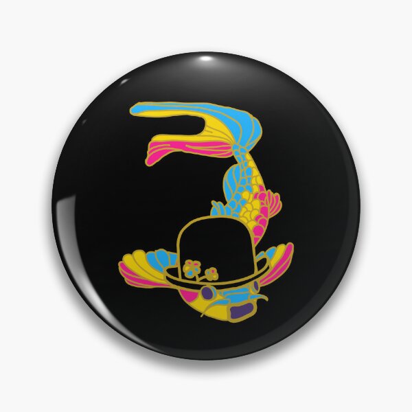 Item preview, Pan Pride Flower Adorned Bowler Fish designed and sold by Jackie Jeromin.