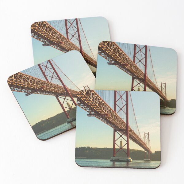 Item preview, Red bridge over the Tejo River seen from the bank in Lisbon, Portugal designed and sold by jpferreiraphoto.