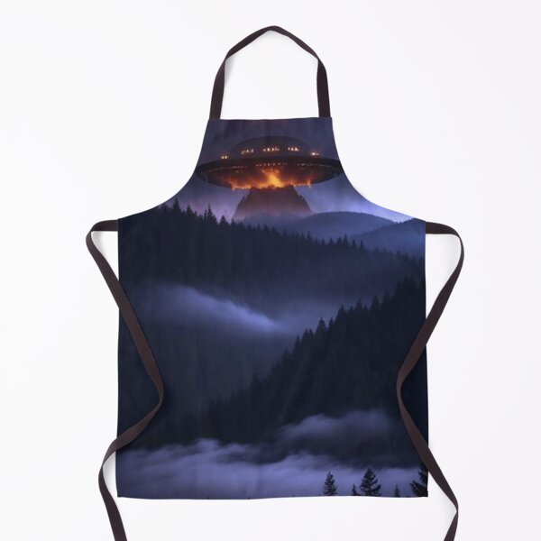 Item preview, Ufo Burning Red Above a Forest designed and sold by TheDarkWardrobe.
