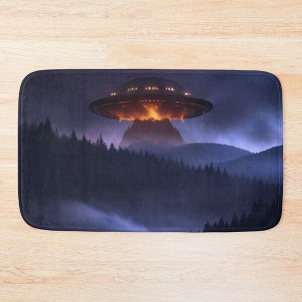 Item preview, Ufo Burning Red Above a Forest designed and sold by TheDarkWardrobe.
