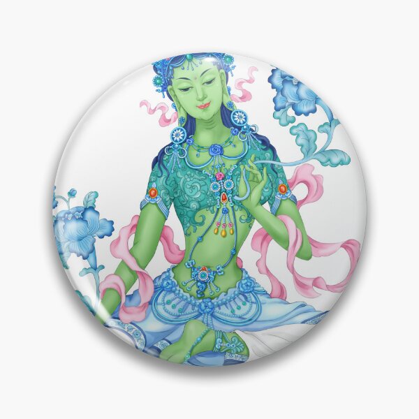 Item preview, Green Tara Bodhisattva Tibetan designed and sold by dearbedelia.