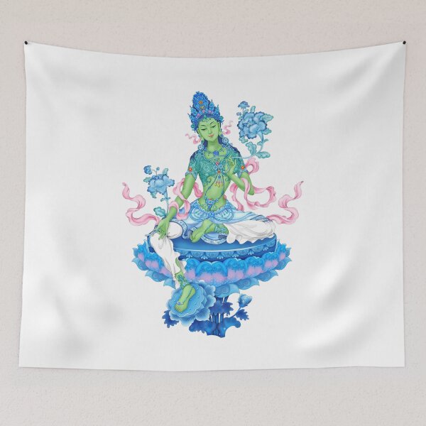 Item preview, Green Tara Bodhisattva Tibetan designed and sold by dearbedelia.