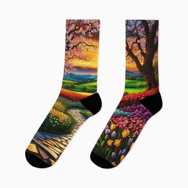 Item preview,  Springtime Sunrise Over a Countryside Path designed and sold by ChanceTwoArt.