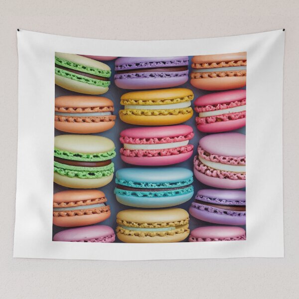 Item preview, Colorful French Macarons in Hyperrealistic Style designed and sold by NiftyWrx.
