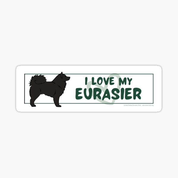 I Love My Eurasier - Black Sticker