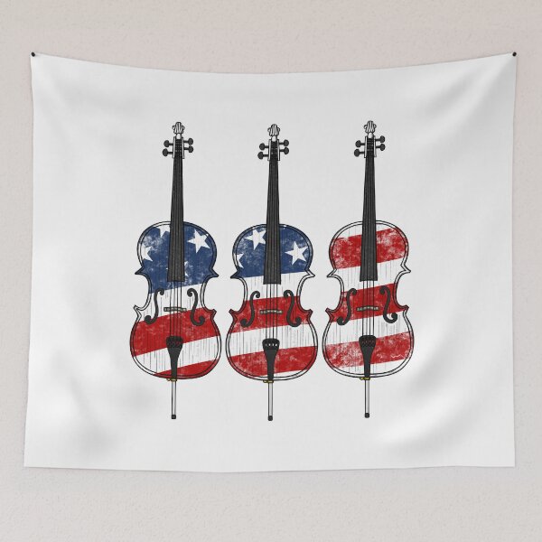 Item preview, Cello USA Flag Cellist String Musician 4th July designed and sold by doodlerob.