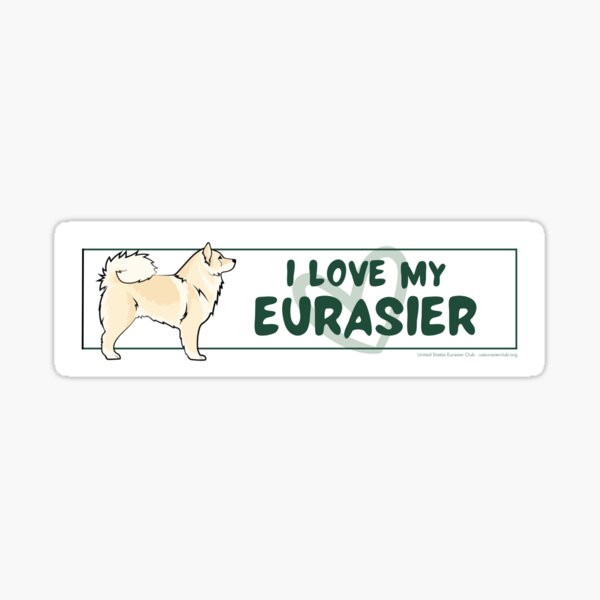 I Love My Eurasier - Cream Sticker