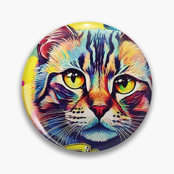 Item preview, Fascinating Feline: T-shirt with a Hypnotic Cat in a World of Color designed and sold by TUMBAJULCA.