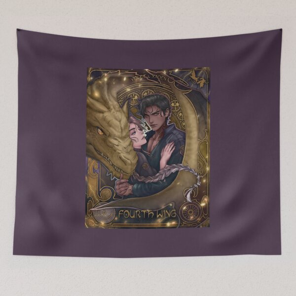 Item preview, Violet and Xaden from Fourth Wing in Art Nouveau style designed and sold by AlexaelArtworks.