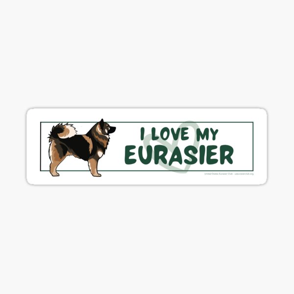 I Love My Eurasier - Agouti (Melanistic Mask) Sticker