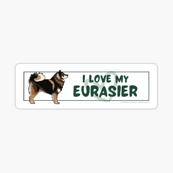 I Love My Eurasier - Agouti (Reverse Mask) Sticker