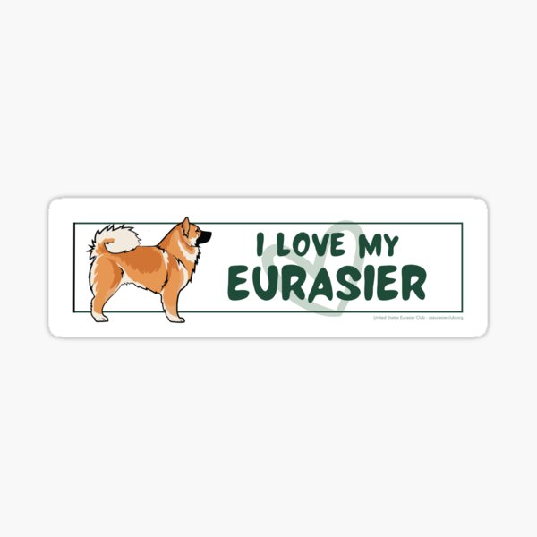 I Love My Eurasier - Red (Melanistic Mask) Sticker