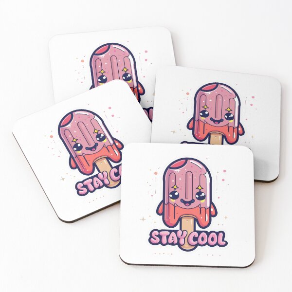 Item preview, Kawaii Popsicle 'Stay Cool' Cartoon Character designed and sold by NiftyWrx.