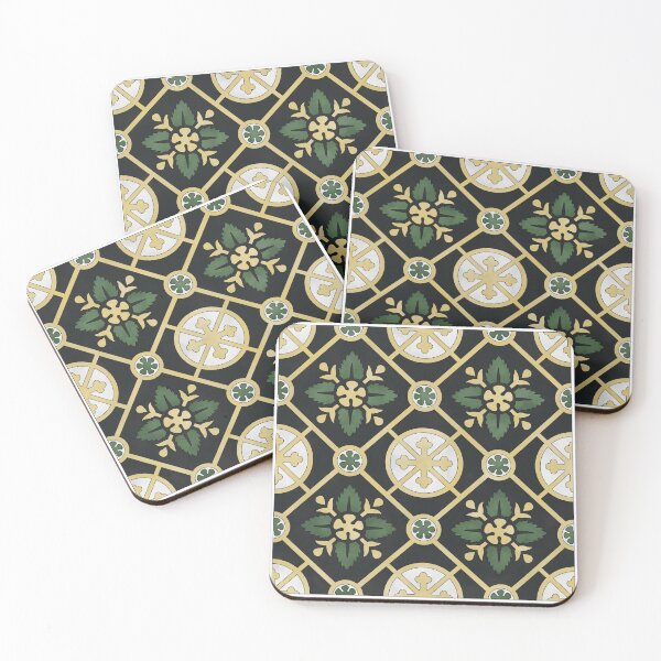 Item preview, Leaves And Crosses Tile Reproduction designed and sold by MadeByGeeClowes.