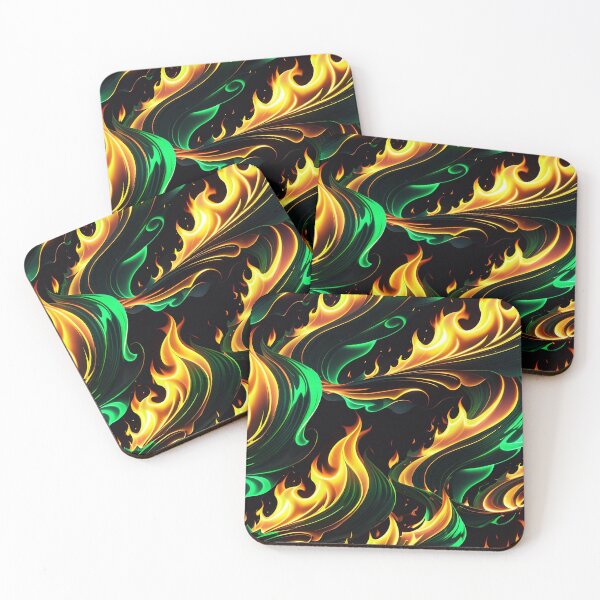 Item preview, Abstract Green Fire Pattern designed and sold by TheArtOfPat.