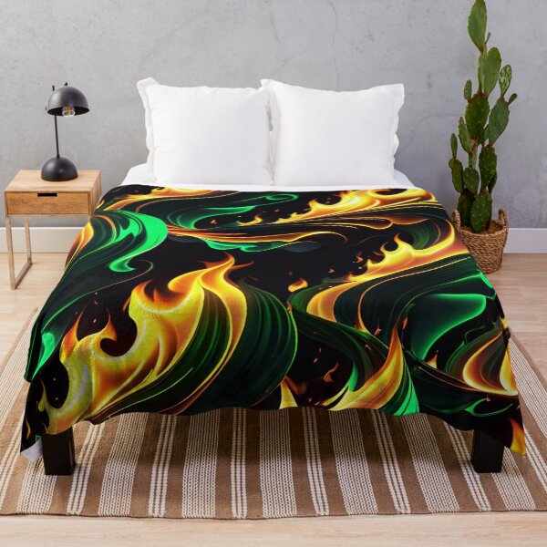 Item preview, Abstract Green Fire Pattern designed and sold by TheArtOfPat.