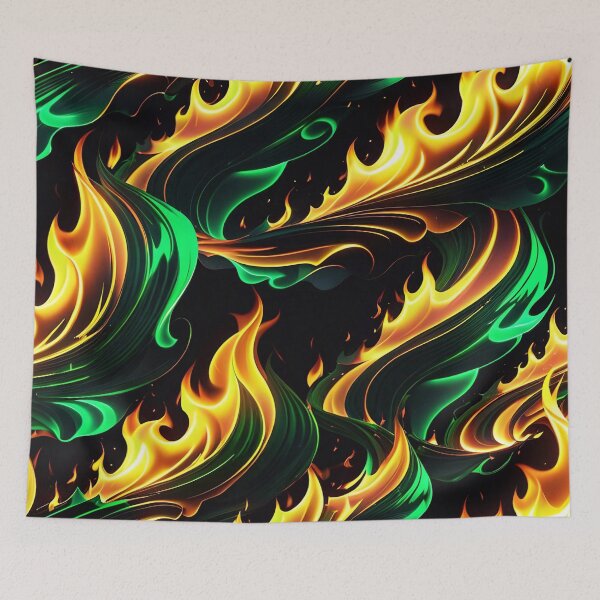 Item preview, Abstract Green Fire Pattern designed and sold by TheArtOfPat.