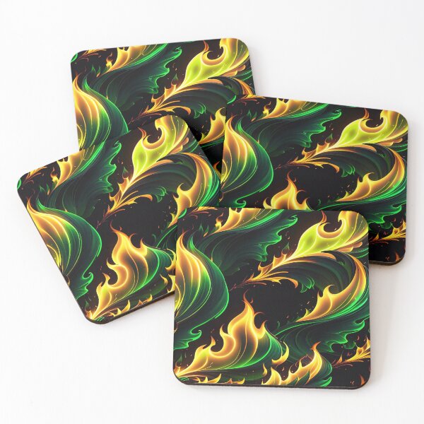 Item preview, Abstract Green Fire Pattern designed and sold by TheArtOfPat.