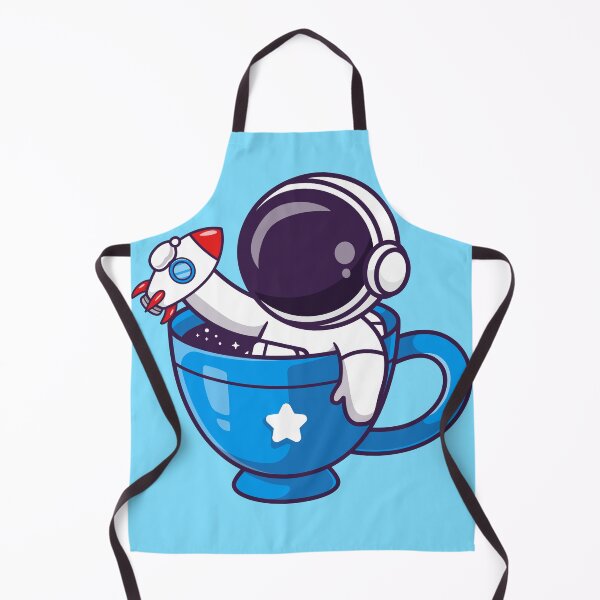 Item preview, Cosmic Brew Delight: Cute Astronaut with Rocket Coffee designed and sold by hjian8219.
