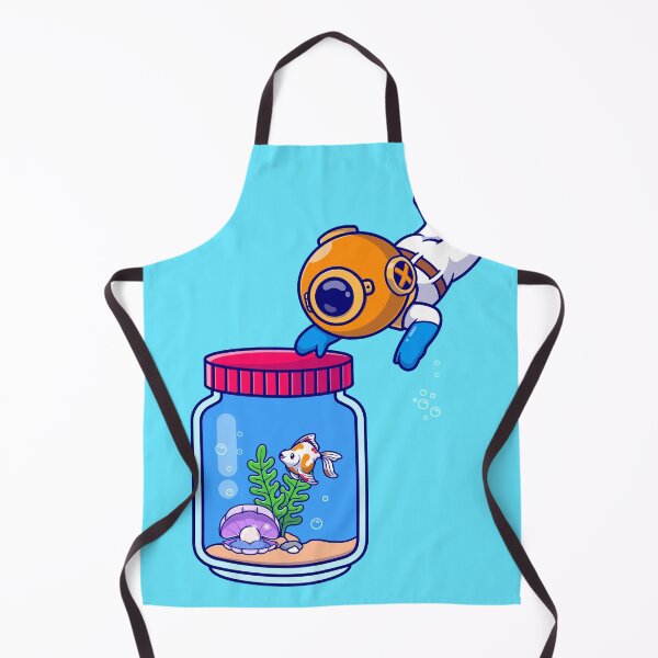 Item preview, Ocean in a Jar: Cute Diver with Fish designed and sold by hjian8219.
