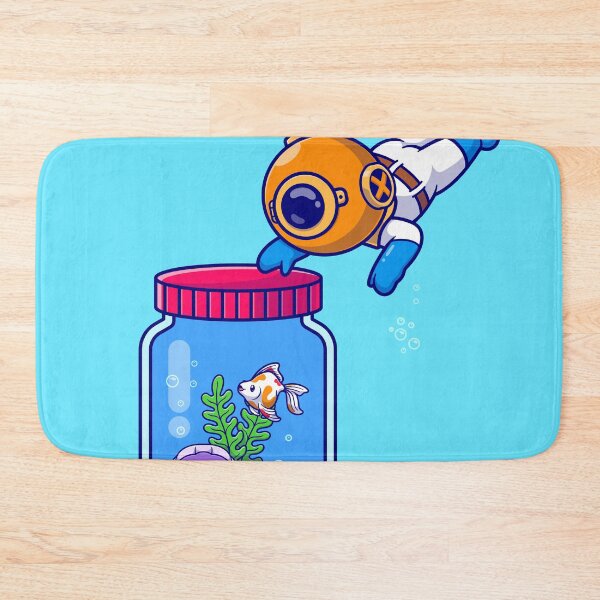 Item preview, Ocean in a Jar: Cute Diver with Fish designed and sold by hjian8219.