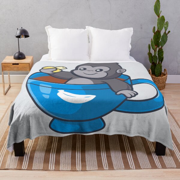 Item preview, Banana Brew Delight: Cute Gorilla with Coffee" designed and sold by hjian8219.