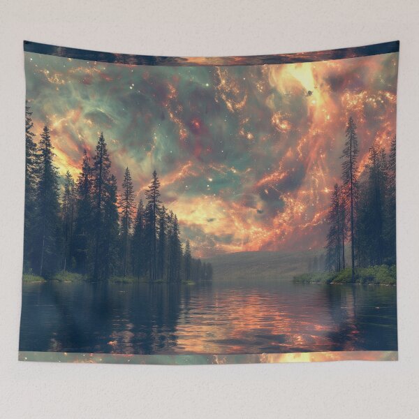 Item preview, Celestial Forest Dreamscape Art Print designed and sold by EmilyFNM3D.